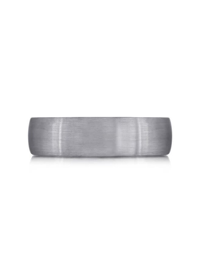 Brushed silver Tantalum men's bangle 6mm