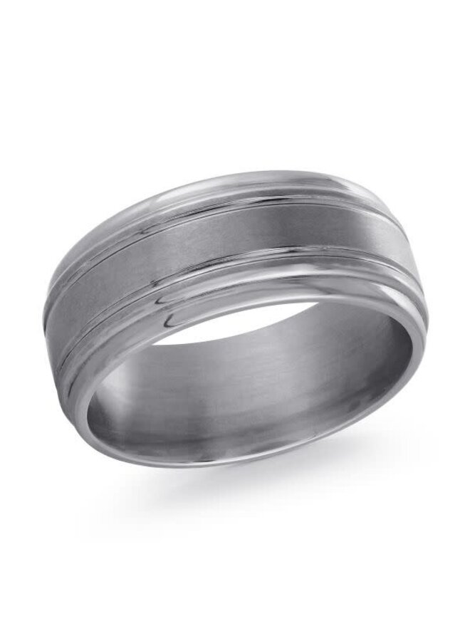 Tantalum men's polished and brushed bangle 9mm