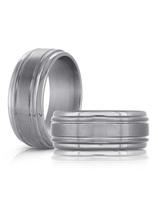 Tantalum men's polished and brushed bangle 9mm