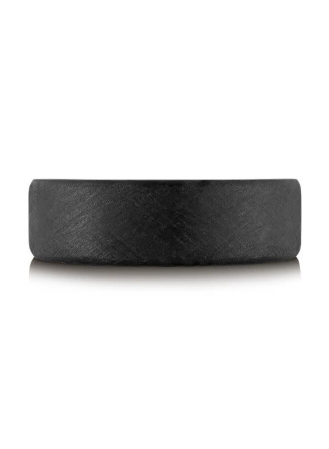 Men's black brushed Tantalum bangle 7mm