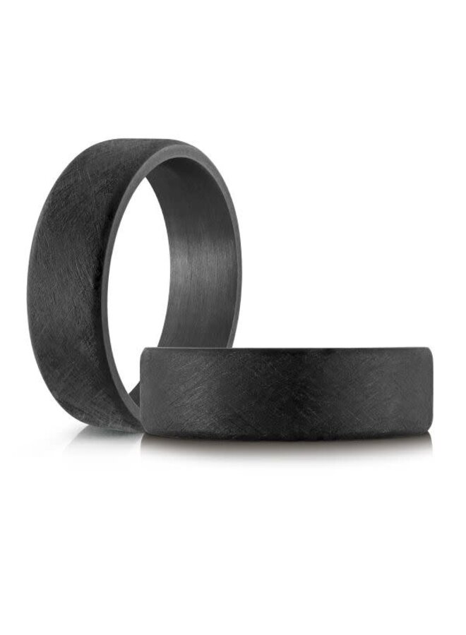 Men's black brushed Tantalum bangle 7mm