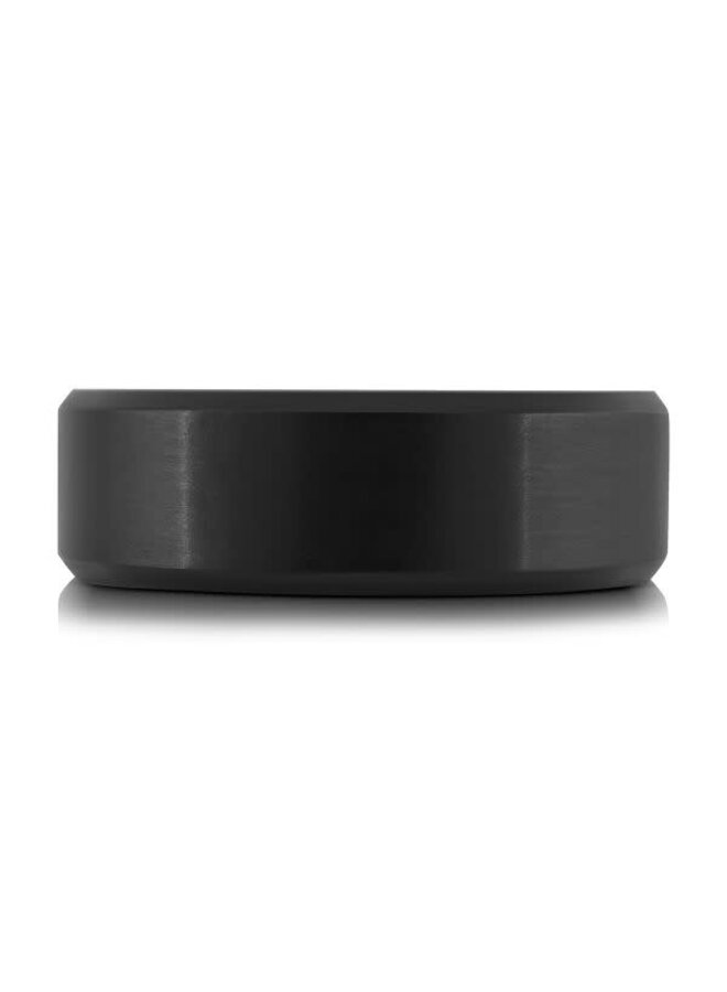 Brushed and shiny black tantalum men's bangle 7mm