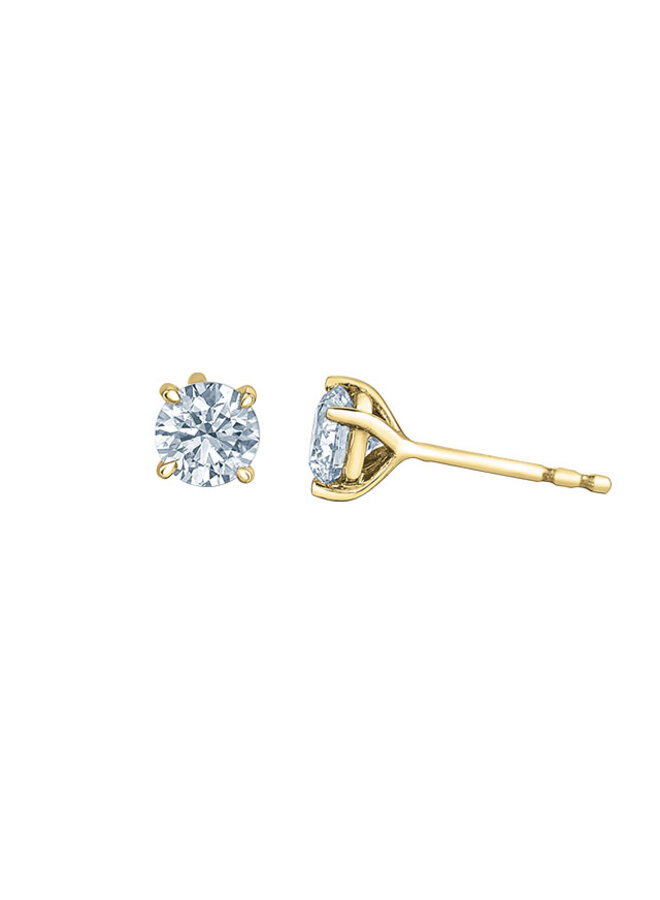14k 2 lab diamond earrings = 0.75ct VS GH