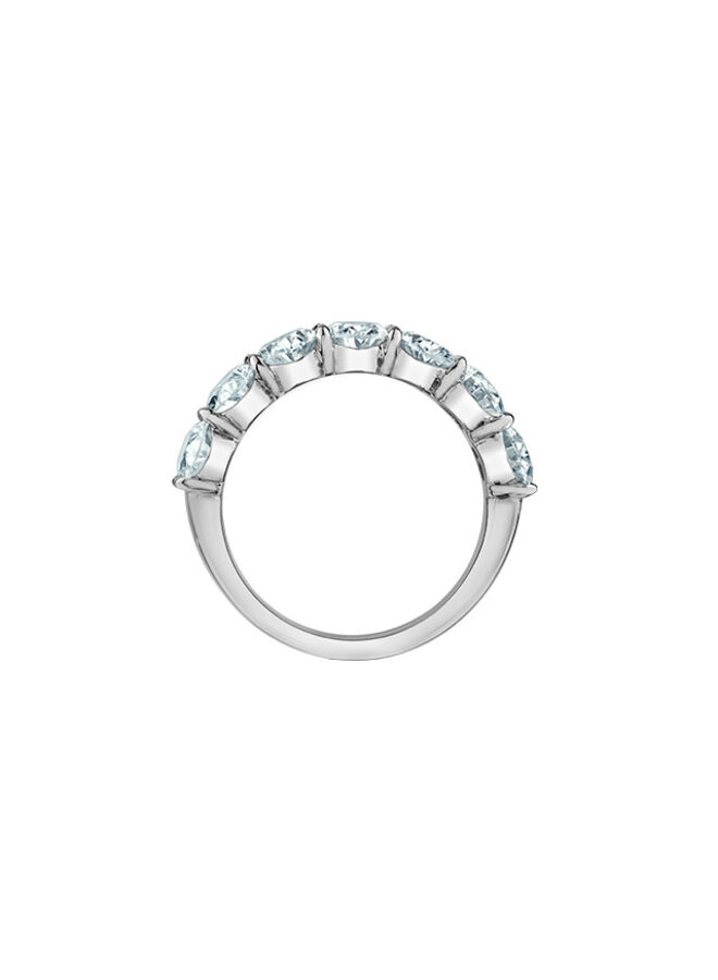 Semi-eternity white 14k oval lab diamonds 7=1.61ct VS GH