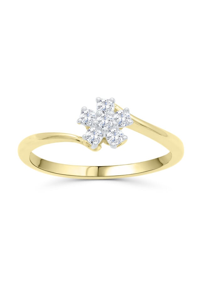 10k yellow diamond ring 7=0.20ct I GH