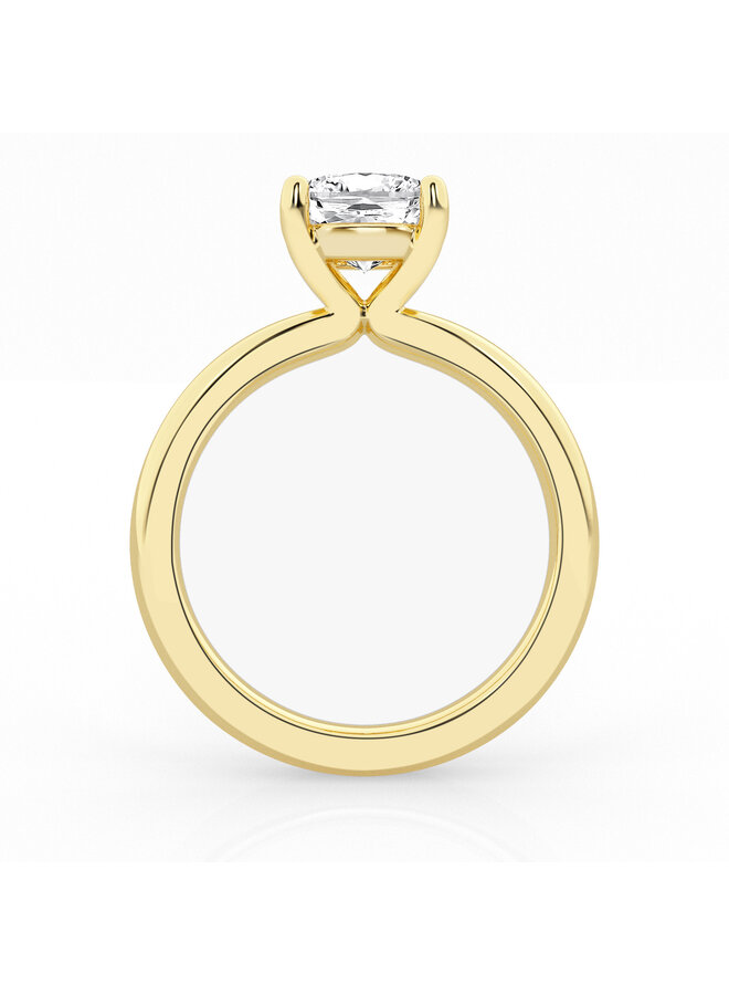 Bague or jaune 14k solitaire diamant de laboratoire 1.51ct VS2 F