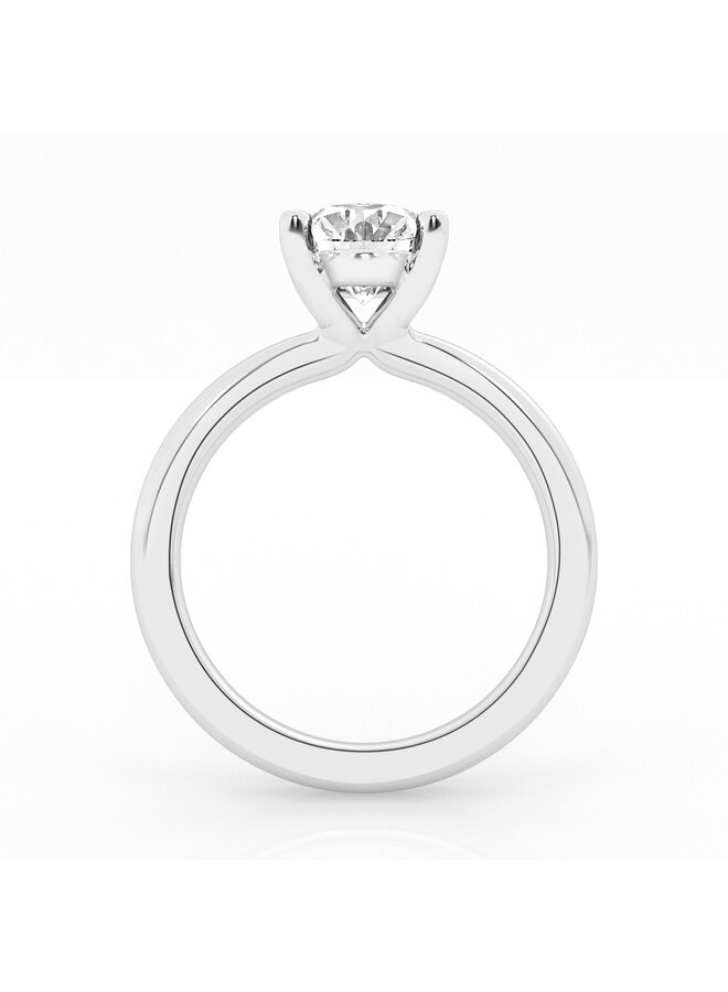 Bague blanc 14k diamant laboratoire solitaire ovale 1.50ct VS2 F