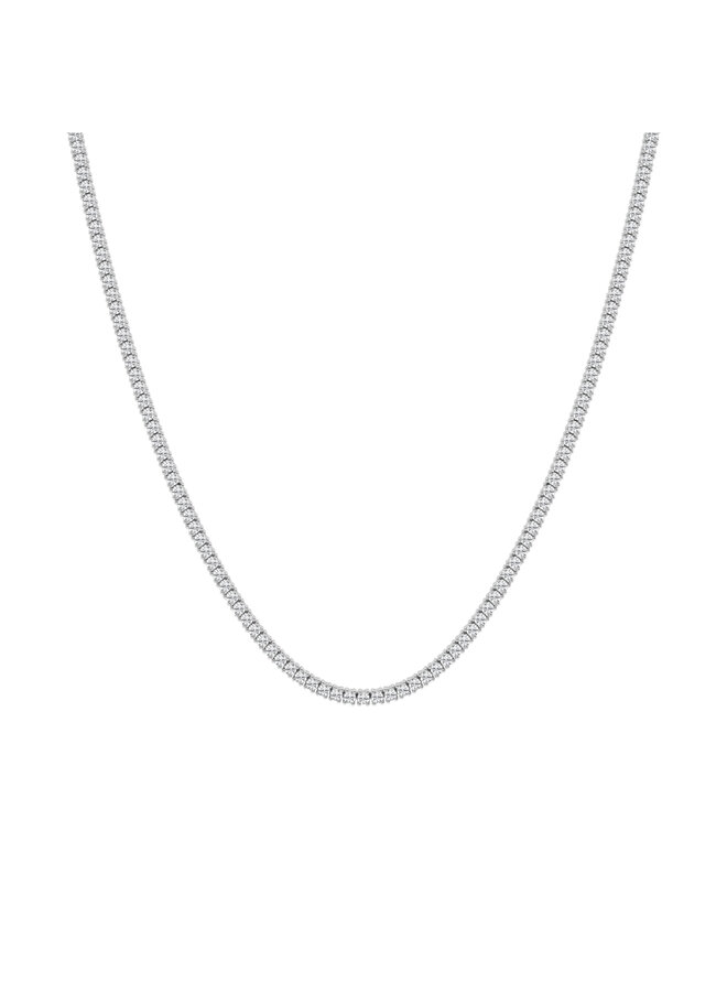Collier tennis blanc 14k diamants laboratoires 200=7ct I GH