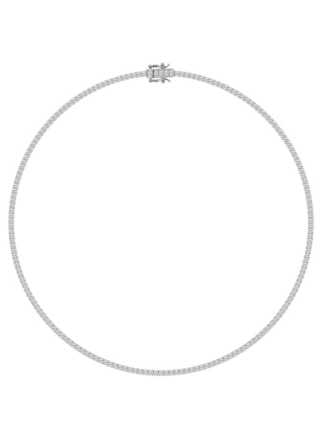 Collier tennis blanc 14k diamants laboratoires 200=7ct I GH