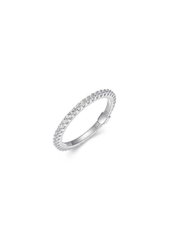 Elle cubic 925 silver women's eternity bangle -