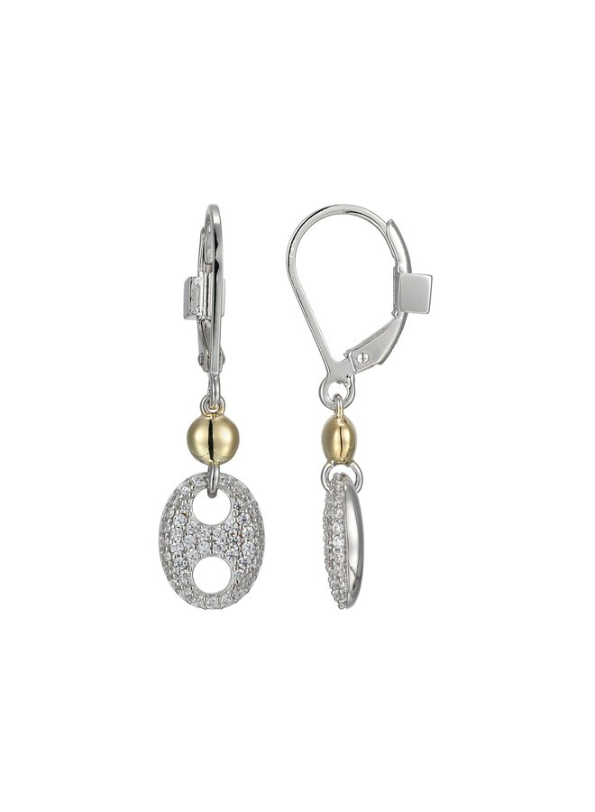 Boucle d'oreille Elle pendante zircon