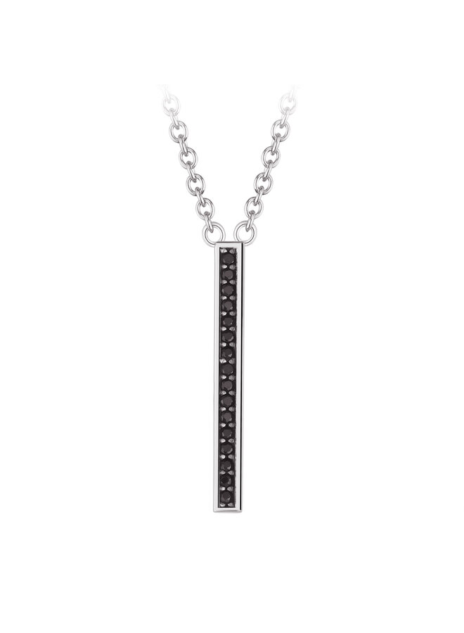 Pendentif 925 cz noir ch incluse