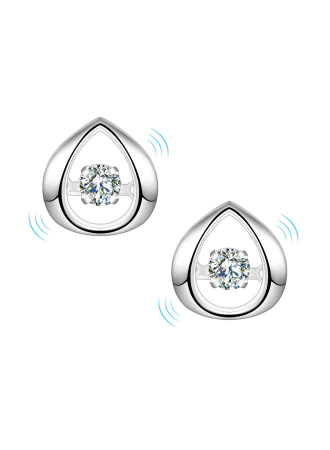 LEGEND 925 DNACER PEAR CZ EARRING