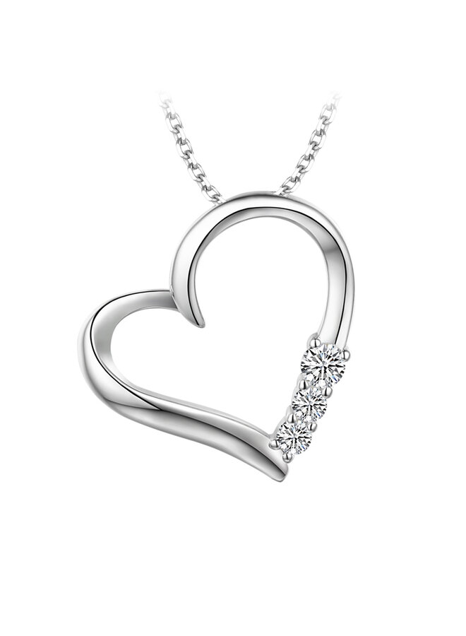 LEGEND HEART 925 CZ CH INCL
