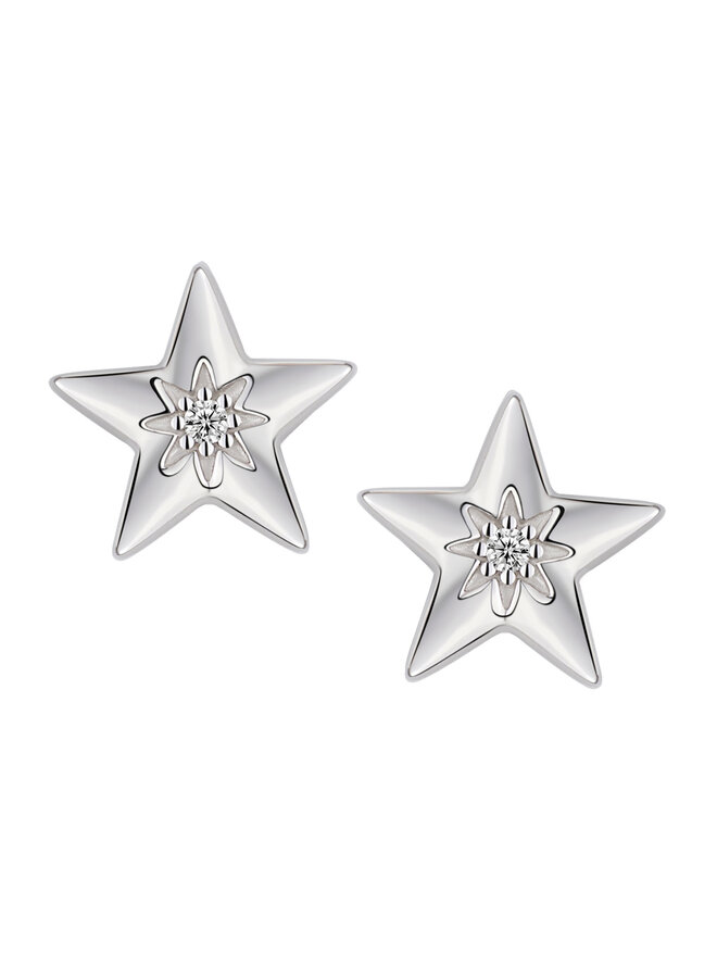 B.925 CZ star earring