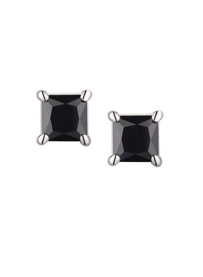 B.Ear 925 black cz square