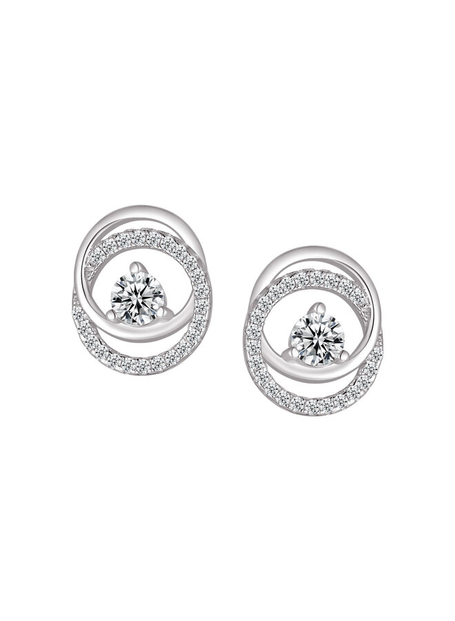B, 925 cz earring