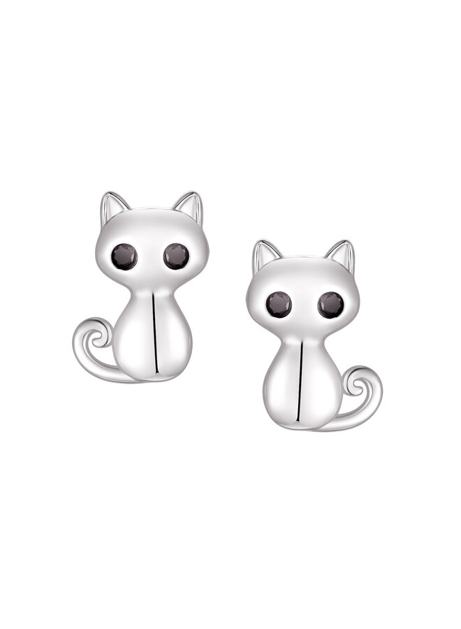Boucle d'oreille 925fixe Chat
