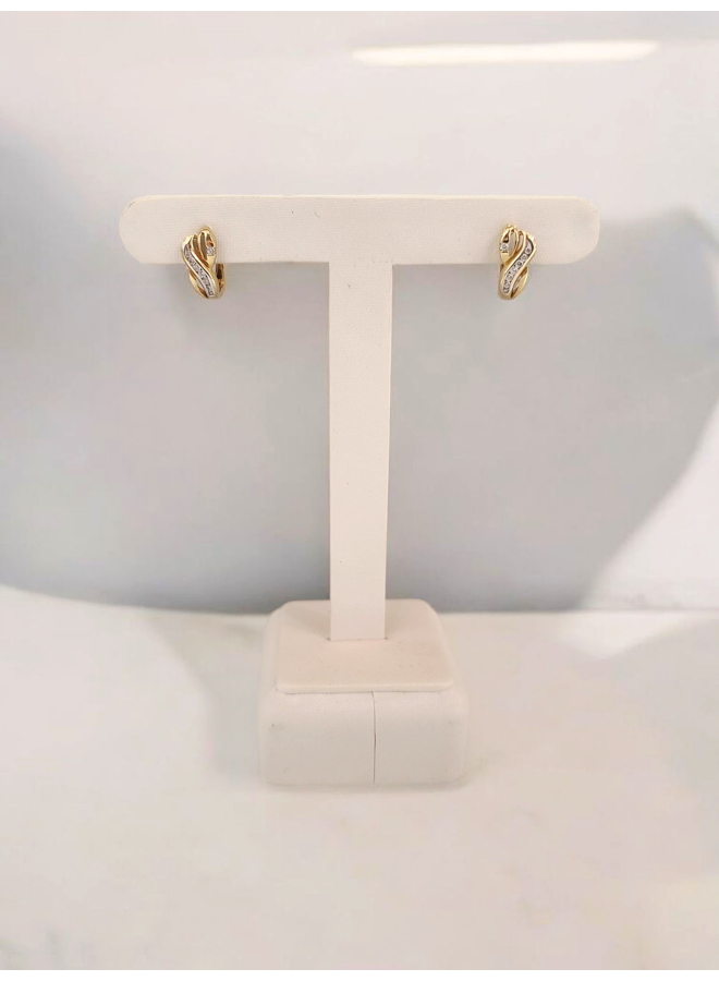 10k yellow zircon hoop earring
