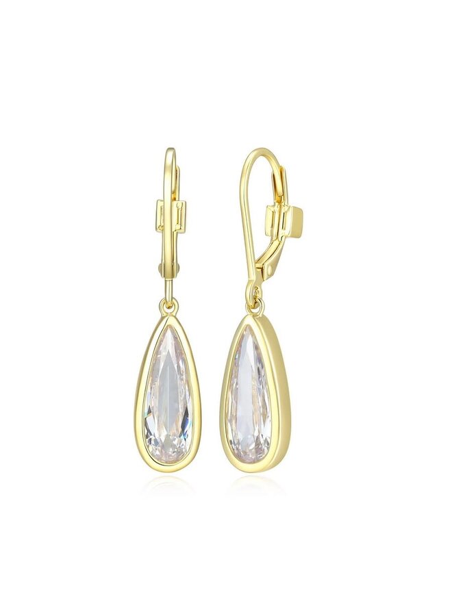 Boucles D’oreilles Style Lustre – Dorées – Occasion – Sans Marque