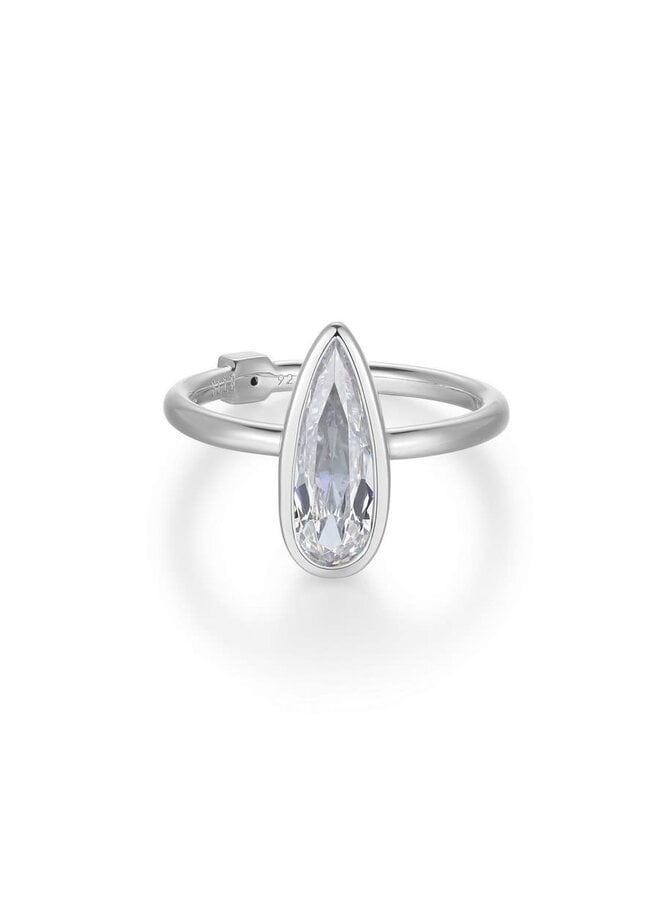 Bague Argent 925 Avec Perle Et Zircons Taille 17 - Neuf Avec étiquettes