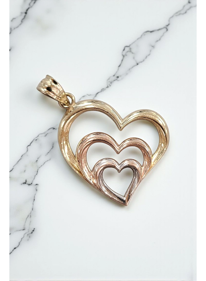 Collier en or 10K trois tons