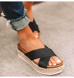 Matta Shoes Espadrille Croc Black Sandals