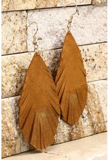 Gold Accent Leaf Earrings