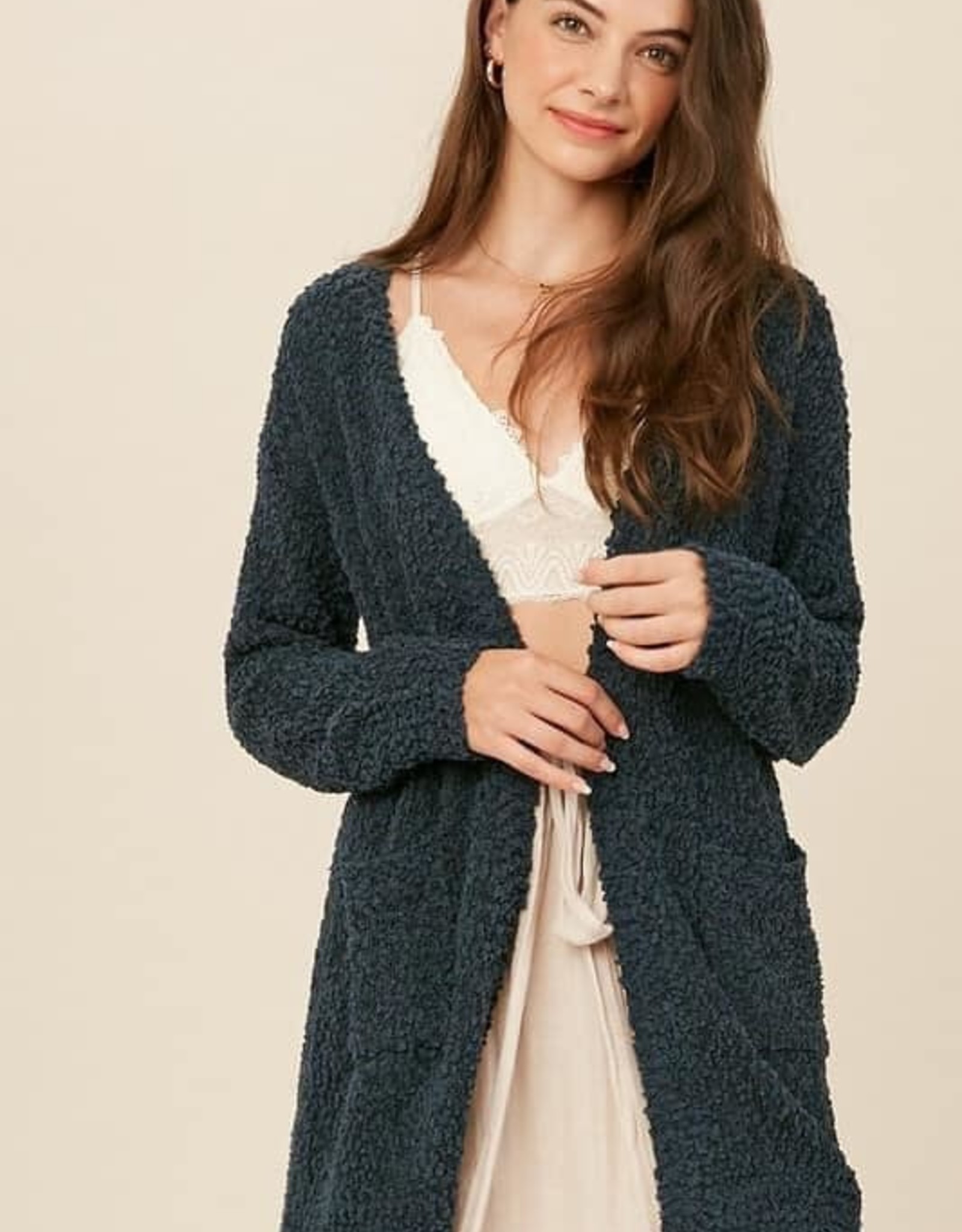 chunky popcorn cardigan
