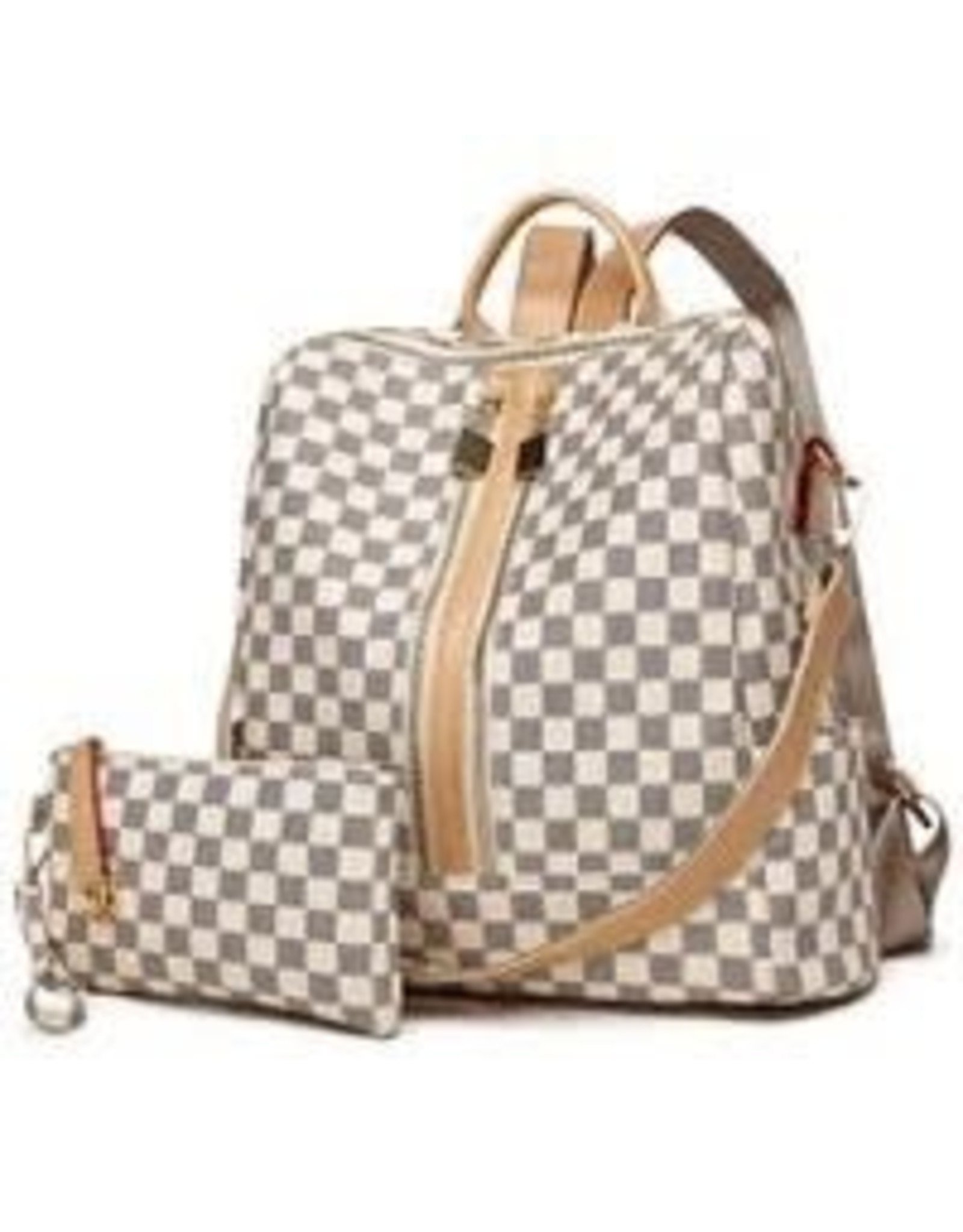 Checkerboard Convertible Backpack Bag