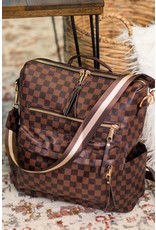 Checkerboard Convertible Guitar Strap Backpack Handbag