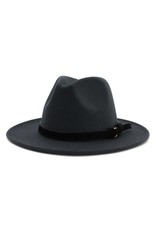 Black Belt Trendy Panama Hat