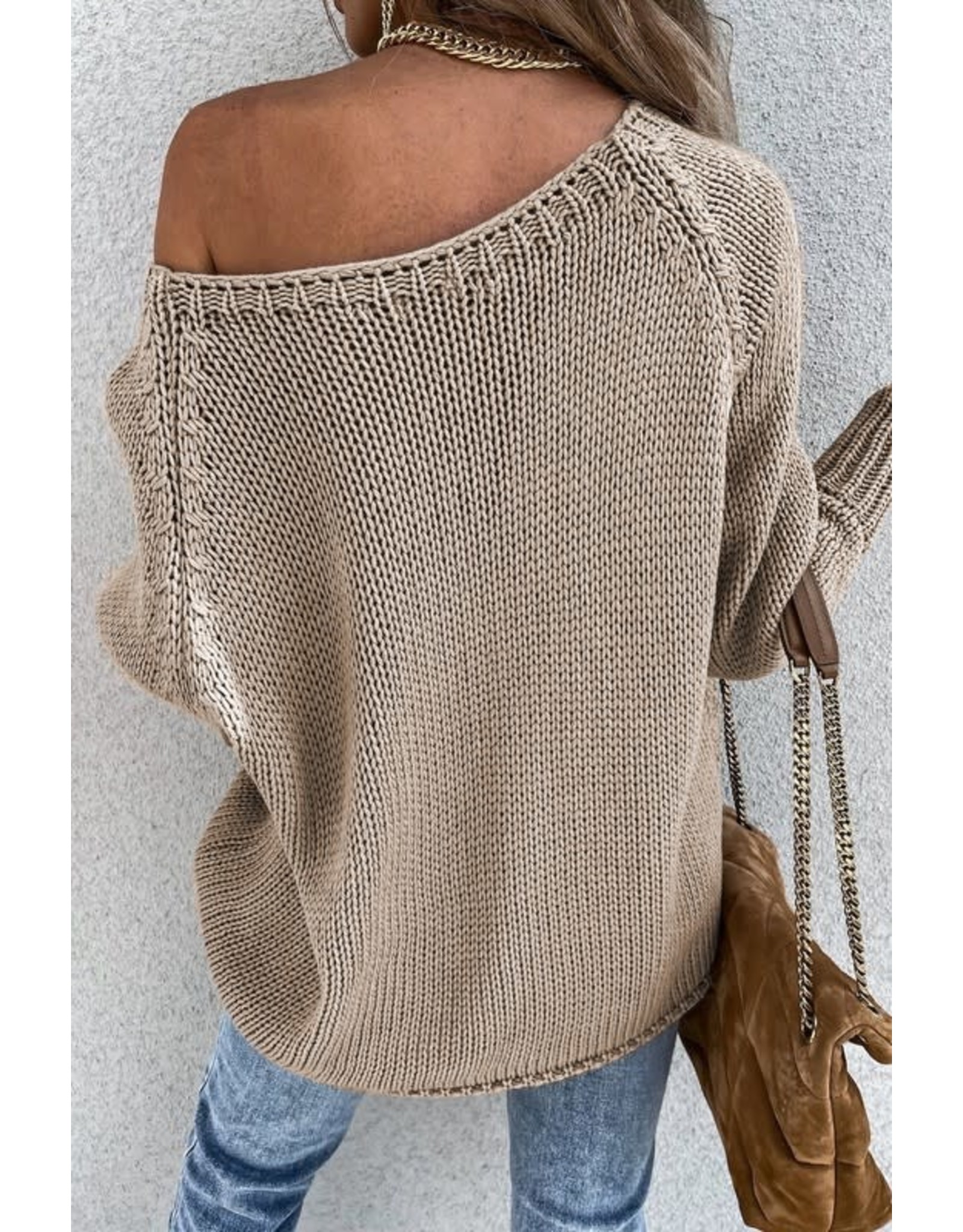 Loose Long Sleeve Knitted Sweater