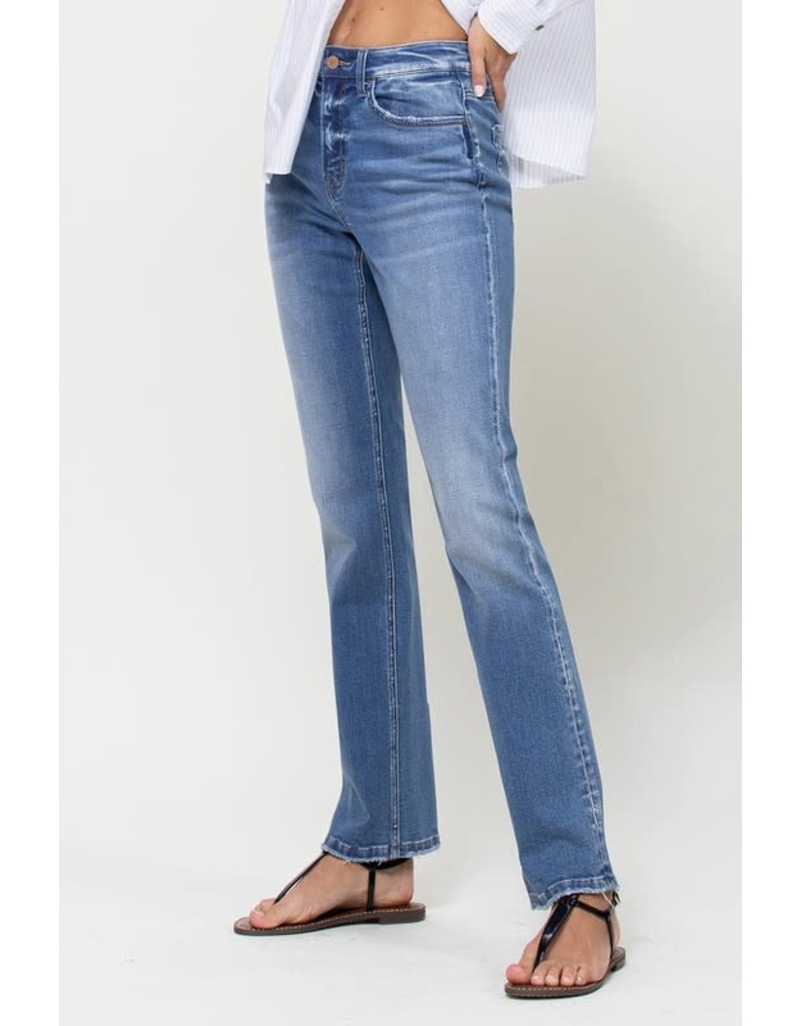 Independent Studies - Stretch High rise Straight Leg Jean By Flying Monkey
