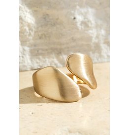 Brass Abstract Open Ring