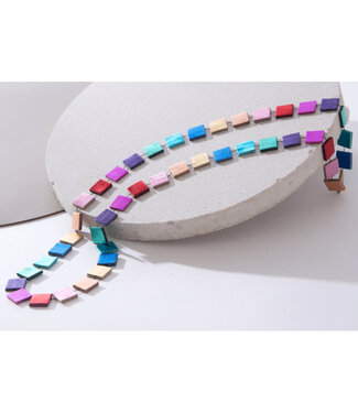 ISKINSISTERS ISK-n-RB6 ISK RAINBOW SQ. NECKLACE LONG