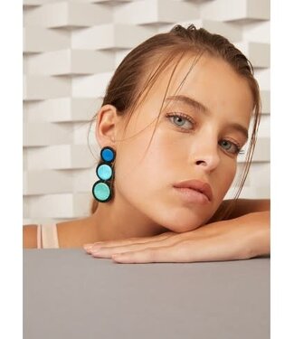 ISKINSISTERS E-RB3 ISK RAINBOW EARRINGS LG COOL COLOR