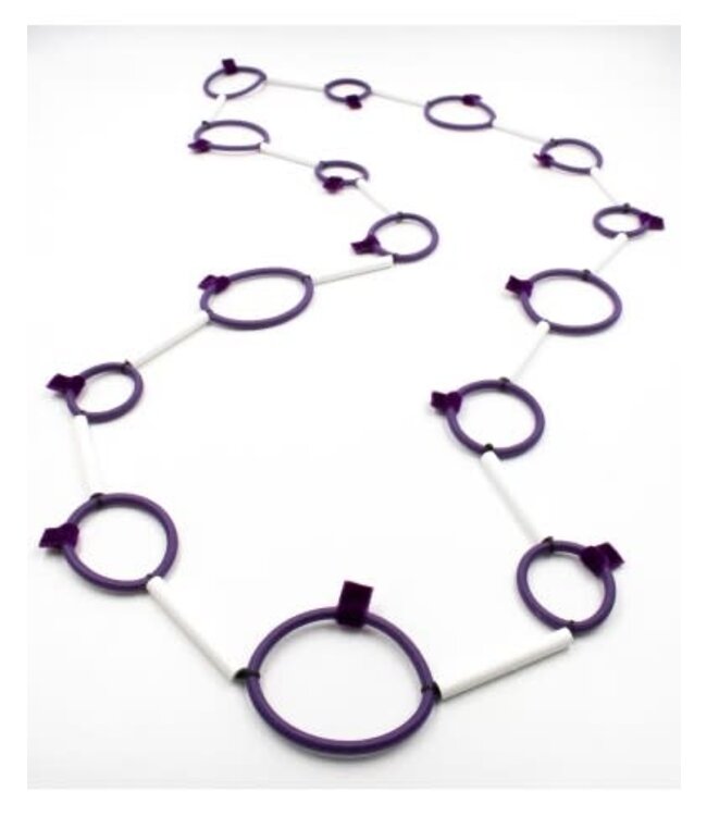 Christina Brampti 2279 CB NECKLACE W/HOOPS & CYLINDERS