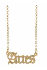 Aries Script GD Necklace
