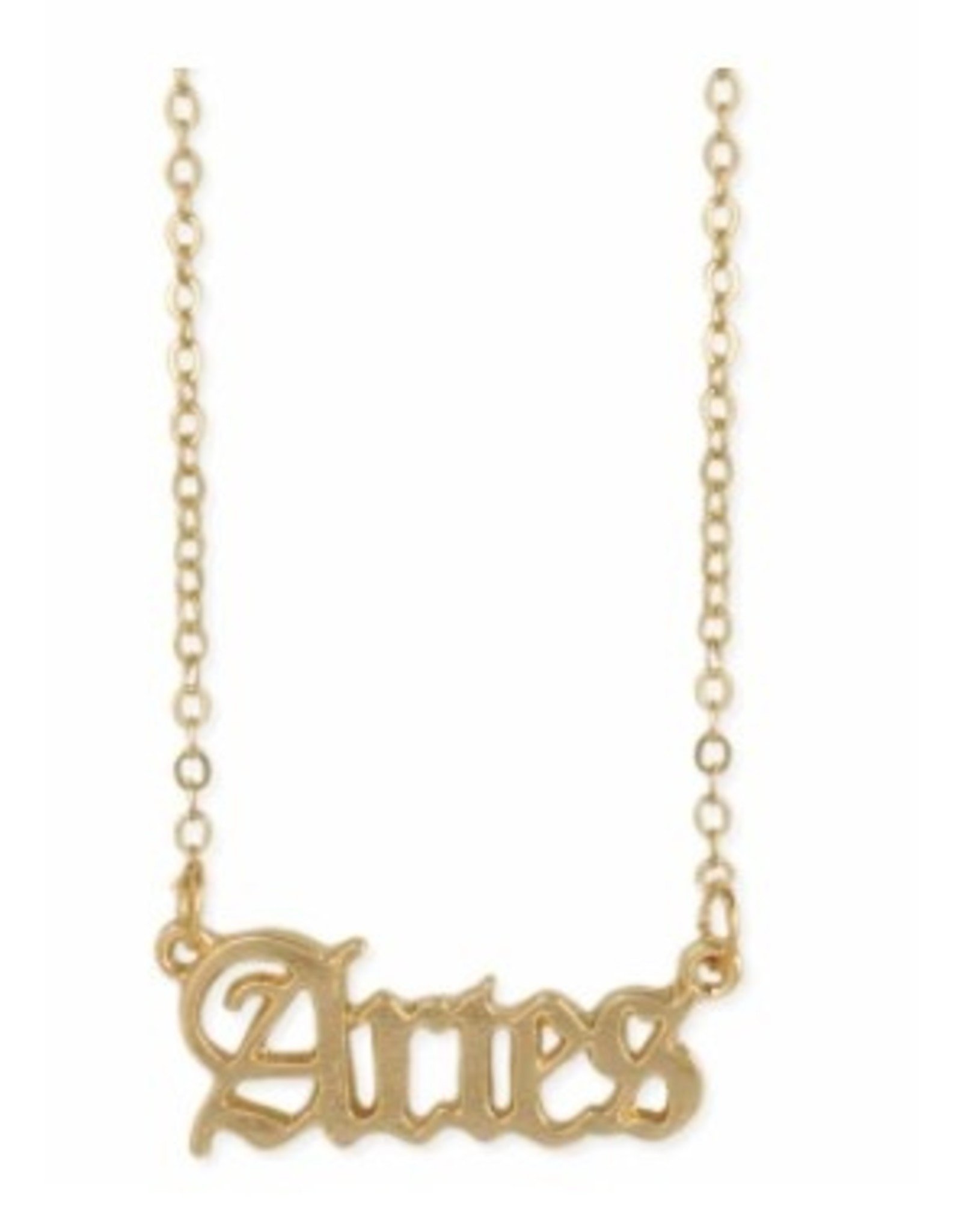 Aries Script GD Necklace