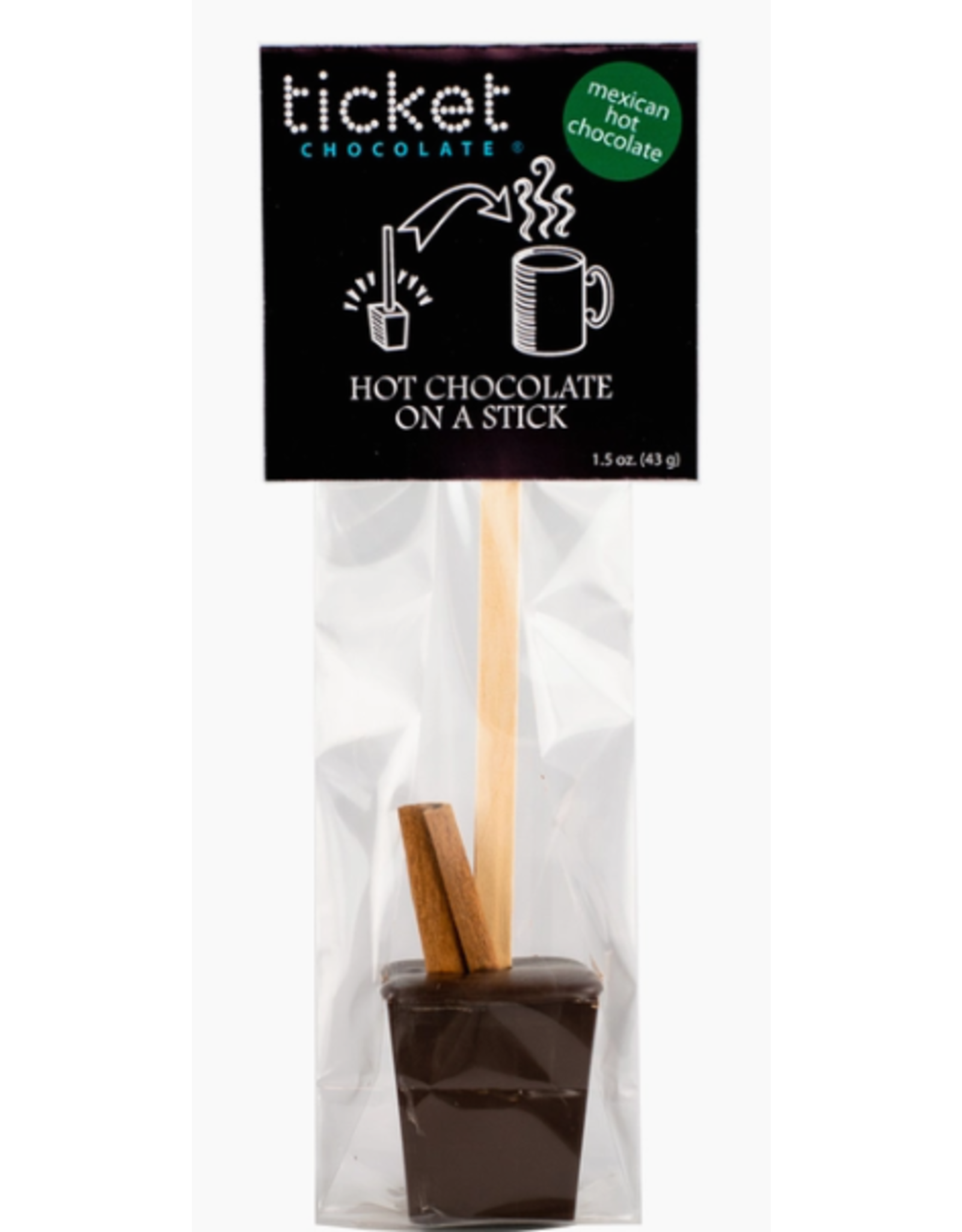 Ticket Chocolate Hot Chocolate on a Stick - Single  Mexican (dark)