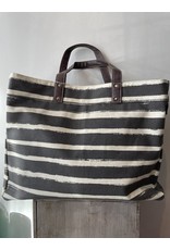 Carryall Tote, Stripes Charcoal