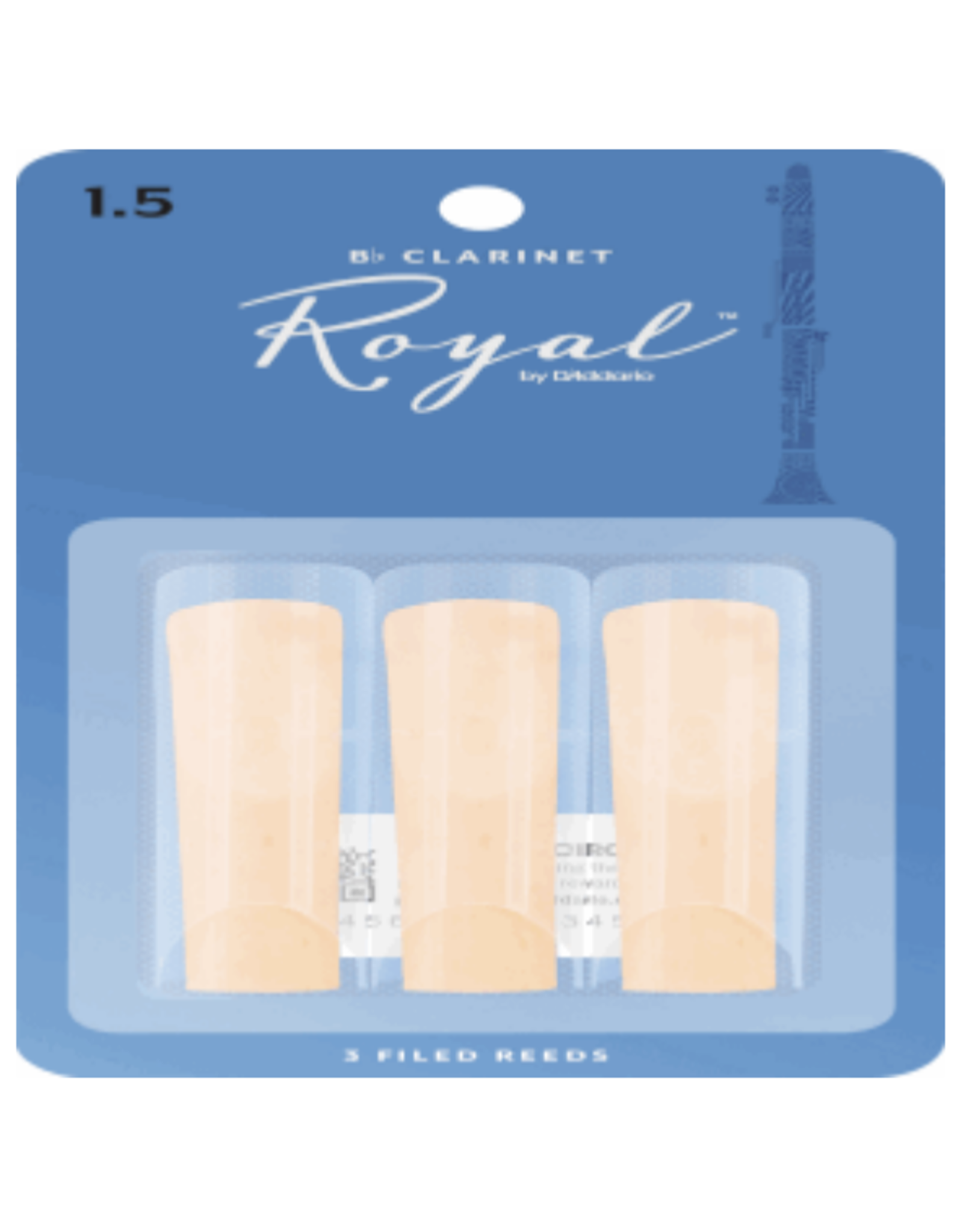 Woodwinds Rico Royal by D'Addario Bb Clarinet Reeds