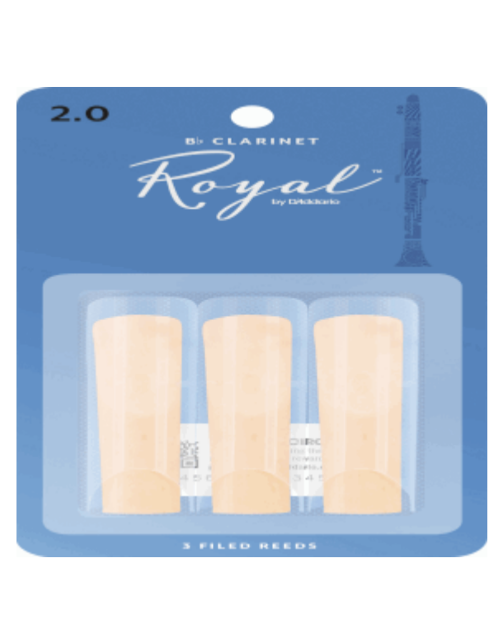 Woodwinds Rico Royal by D'Addario Bb Clarinet Reeds