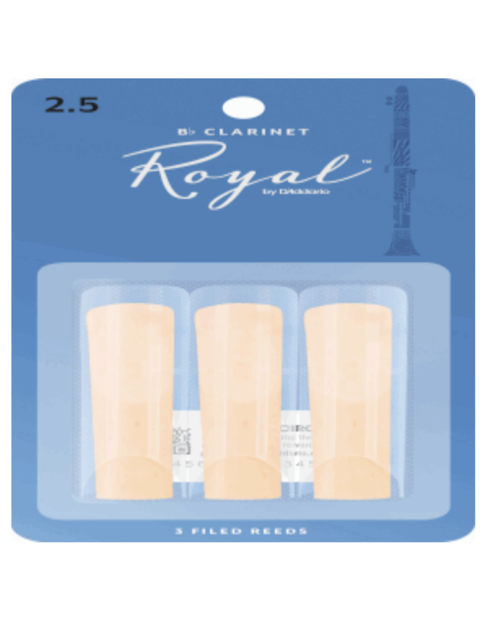 Woodwinds Rico Royal by D'Addario Bb Clarinet Reeds
