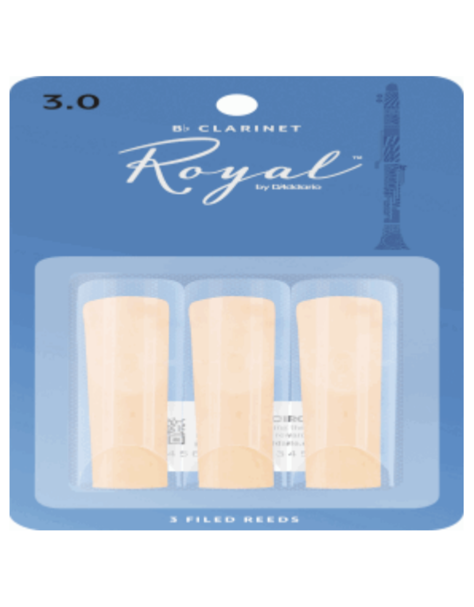 Woodwinds Rico Royal by D'Addario Bb Clarinet Reeds