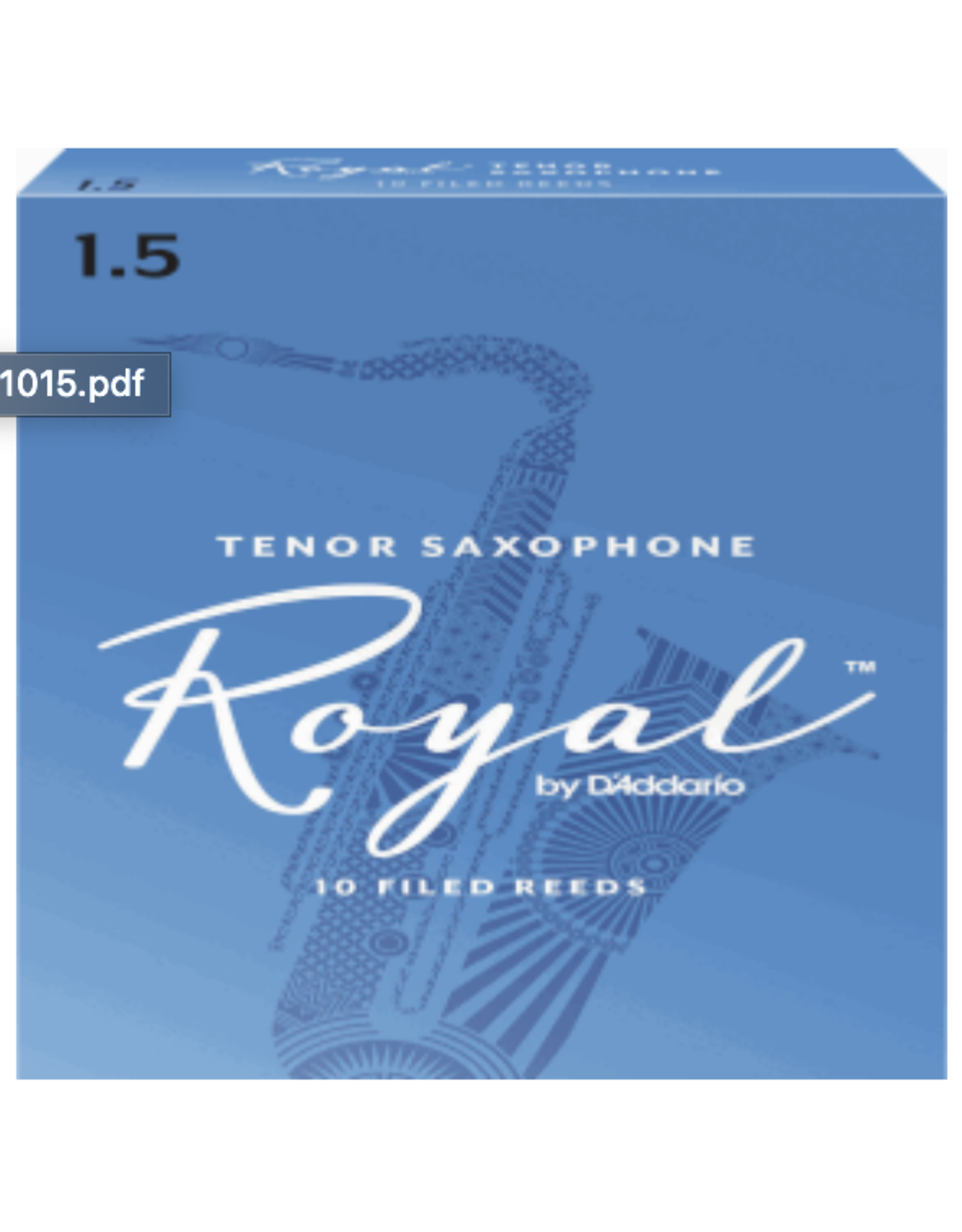 Woodwinds Rico Royal By D'addario Tenor Sax Reeds