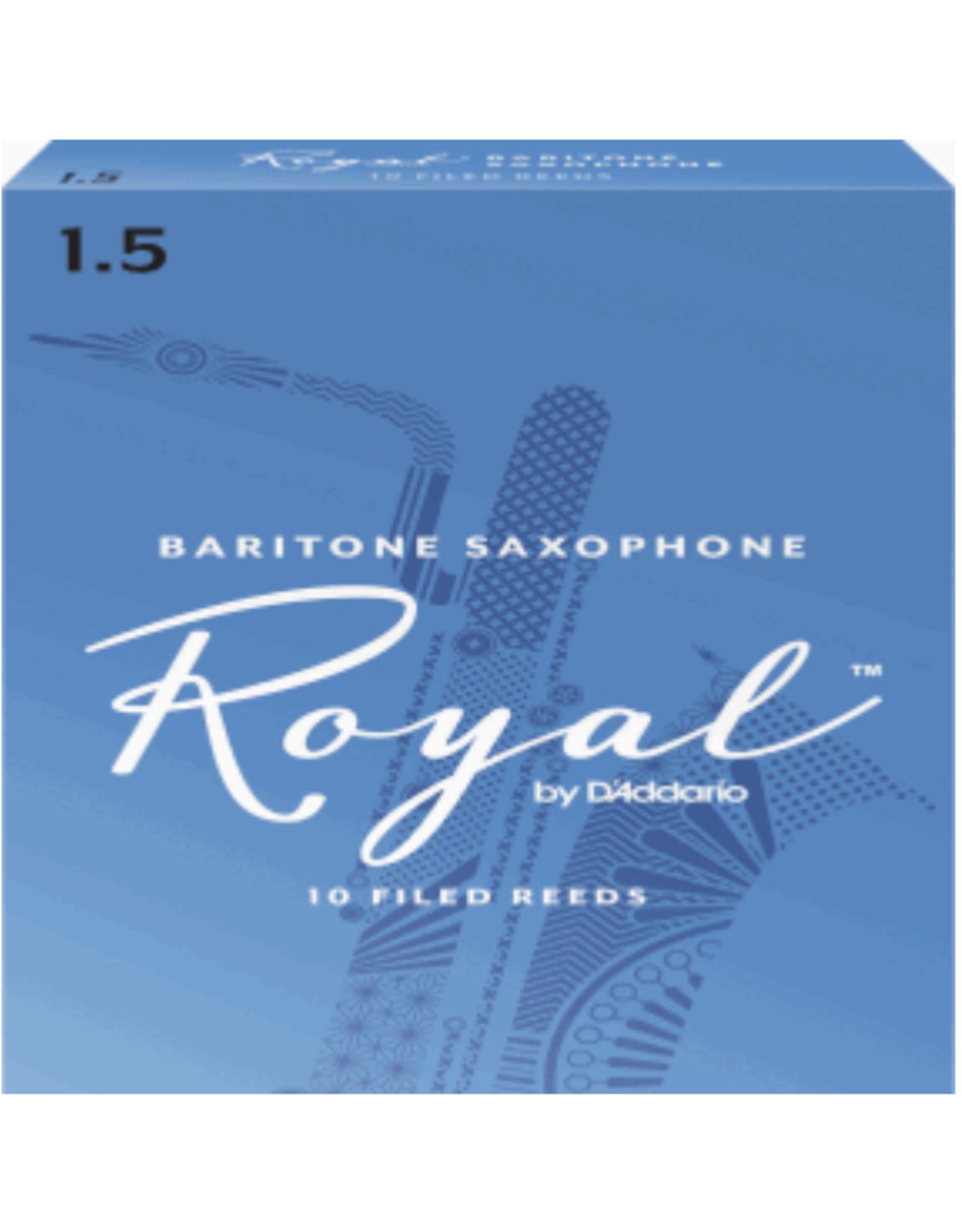 Woodwinds Rico Royal by D'Addario Baritone Sax Reeds 10-Pack