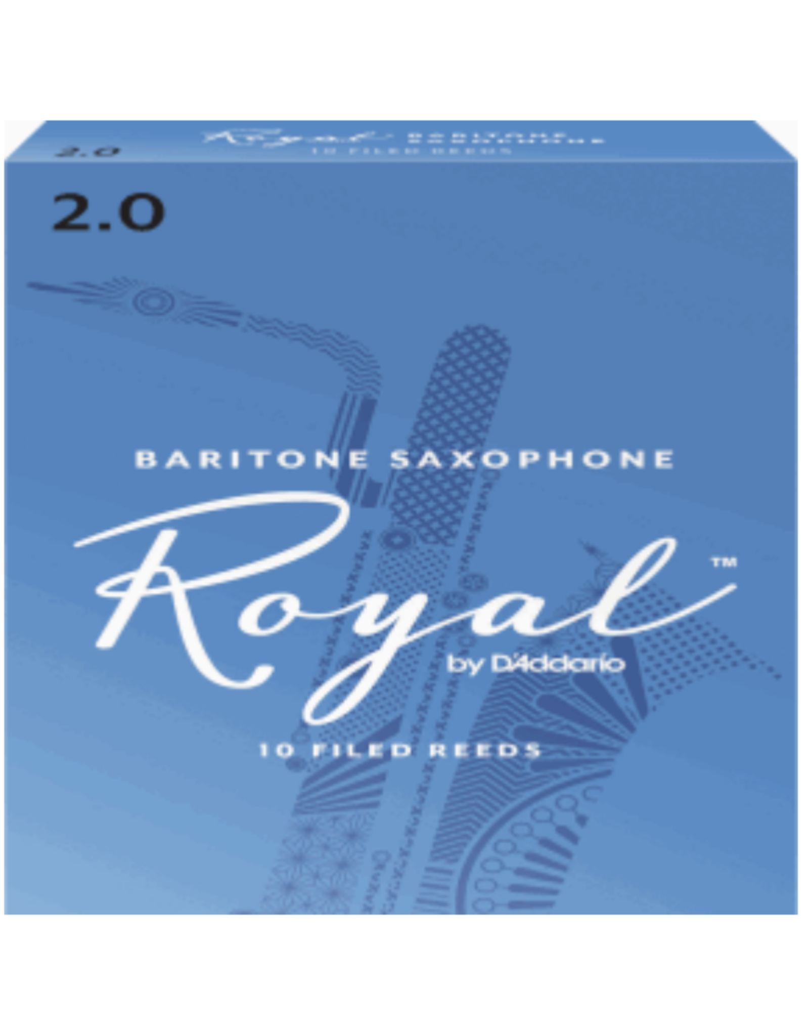 Woodwinds Rico Royal by D'Addario Baritone Sax Reeds 10-Pack