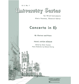 Hal Leonard Anton Rossler - Concerto in E Flat Bb Clarinet Solo with Piano (Arr. Voxman)